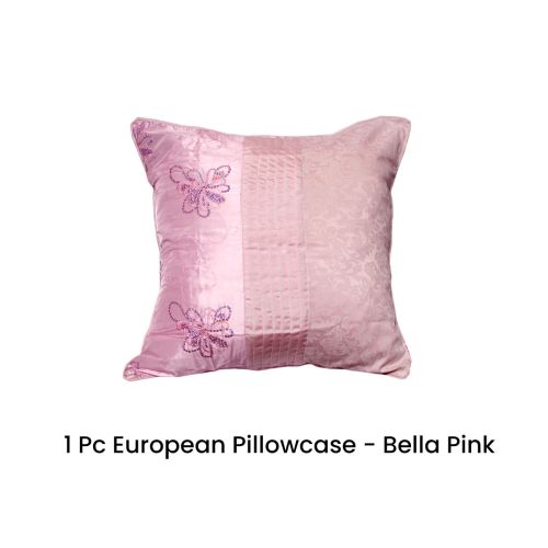 1 Pc Bella Pink European Pillowcase 65 x 65 cm by Phase 2