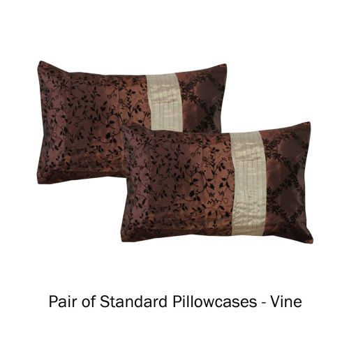 Pair of Vine Standard Pillowcases 48 x 73 cm by Phase 2