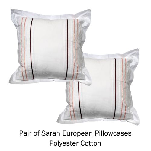 Pair of Tailored European Pillowcases 65 x 65 cm
