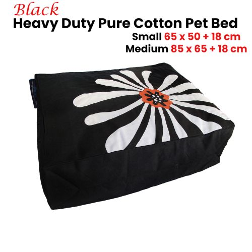 Heavy Duty Pure Cotton Pet Dog Bed Cover Black