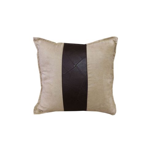 Studio Faux Suede Faux Leather Square Cushion Cover 40 x 40 cm by Phase 2