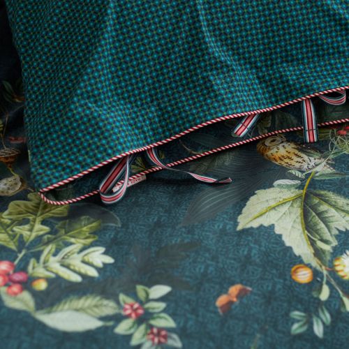 Fall in Leaf Dark Blue Cotton Quilt Cover Set by PIP Studio