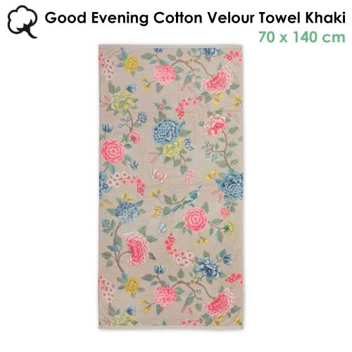Good Evening Cotton Towel Khaki 70 x 140 cm by PIP Studio