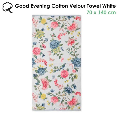 Good Evening Cotton Towel White 70 x 140 cm by PIP Studio