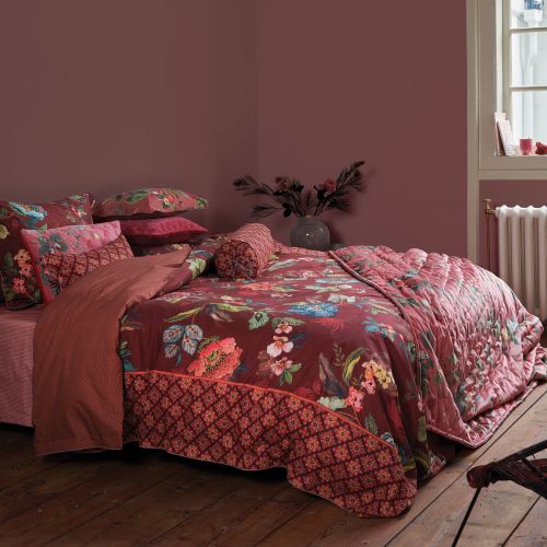 Poppy Stitch Red Cotton Quilt Cover Set by PIP Studio