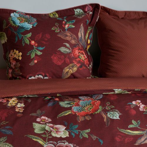 Poppy Stitch Red Cotton Quilt Cover Set by PIP Studio