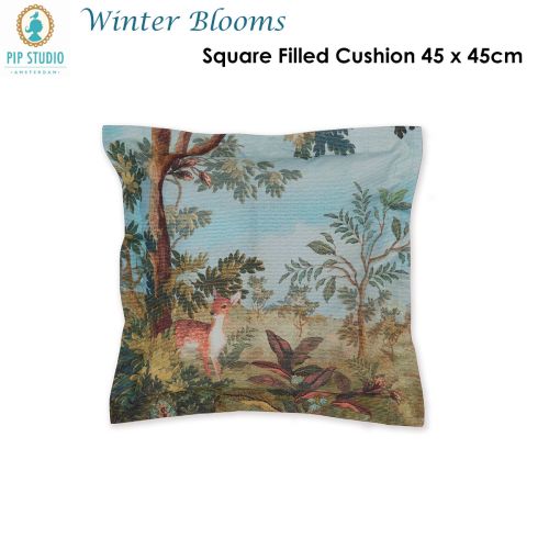 Winter Blooms Multi Cotton Cover Square Cushion 45 x 45 cm by PIP Studio