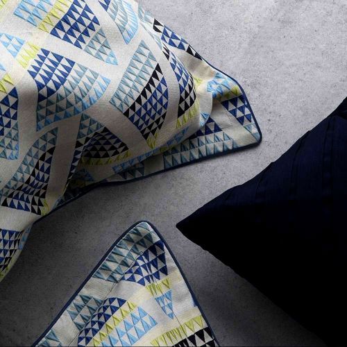 Zander Blue Quilt Cover Set by Platinum Collection