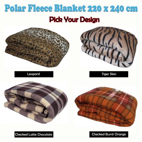240GSM Polar Fleece Blanket 220cm x 240cm Queen by Elements
