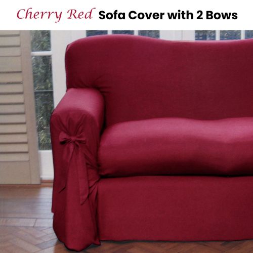 Cherry Red Sofa Cover Choose Your Size