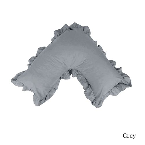 Cotton Polyester V Boomerang Shape Ruffled Pillowcase by Artex