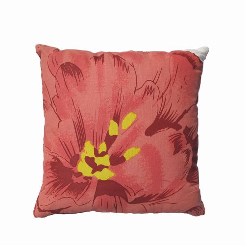 Poppy Filled Cushion Red by Rapee