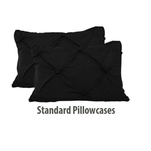 Puffy Standard Pillowcases x 2 Black
