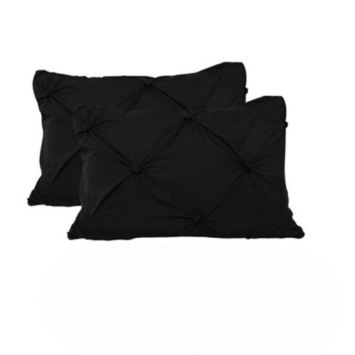 Puffy Standard Pillowcases x 2 Black