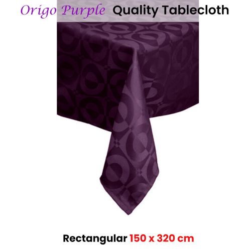 Quality Origo Purple Tablecloth 150 x 320 cm by IDC Homewares
