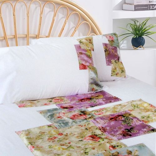 Country Rose White Quilt Cover Set by Accessorize