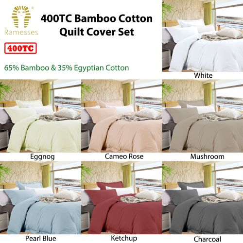 400TC Bamboo Cotton Quilt Cover Set by Ramesses