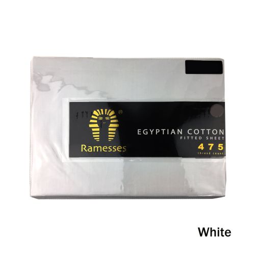 475TC Egyptian Cotton Fitted Sheet 40cm Wall by Ramesses