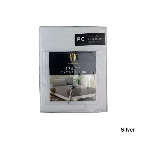 475TC Egyptian Cotton Twin Standard Pillowcases by Ramesses