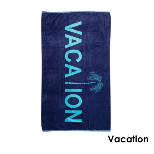 Premium Cotton Yarn Dyed Velour Jacquard Beach Towel 86 x 160 cm by Rans