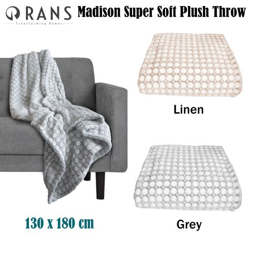 Madison Super Soft Plush Throw 130 x 180 cm by Rans