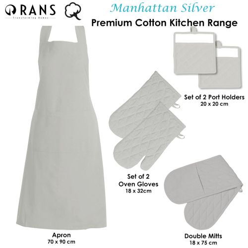 Manhattan Silver Premium Cotton Kitchen Range by Rans