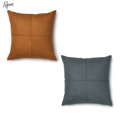 Leather look cushion covers top