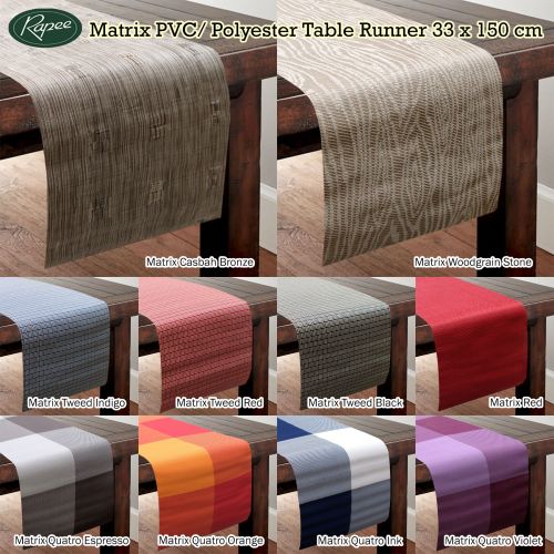 Matrix PVC/Polyester Table Runner 33 x 150 cm by Rapee