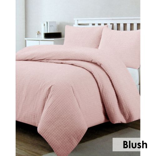 Regal Quilted Quilt Cover Set Blush by Artex