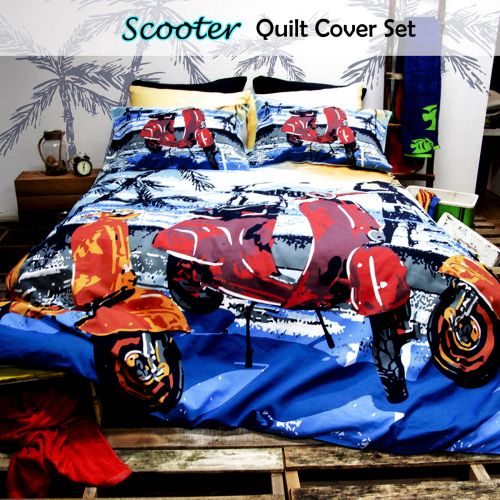 Scooter Quilt Cover Set by Retro Home