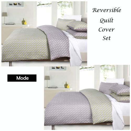 Mode Honeycomb Reversible Quilt Cover Set