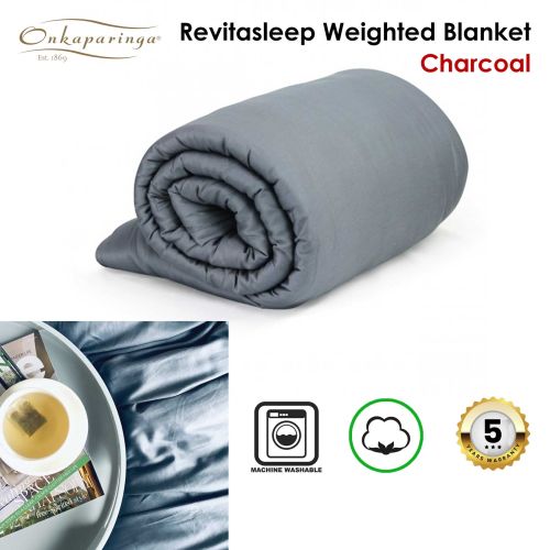 Revitasleep Weighted Blanket Charcoal by Onkaparinga