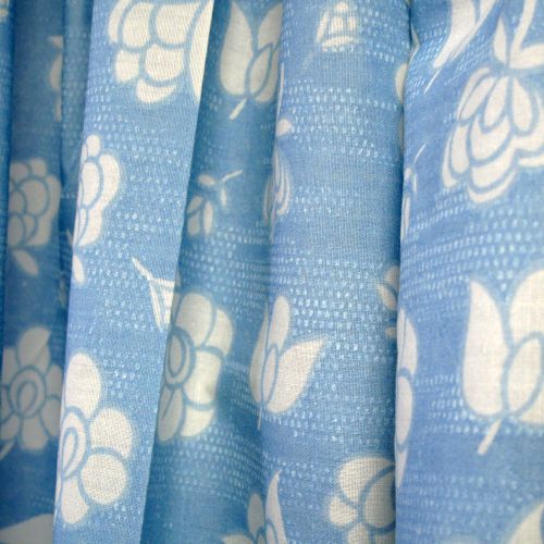 Pair of Rod Pocket Flower Curtains