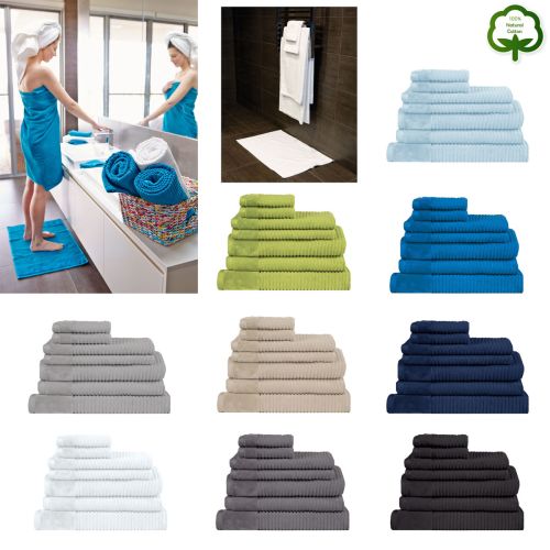 7 Piece Cotton Bath Towel Set by Royal Excellency