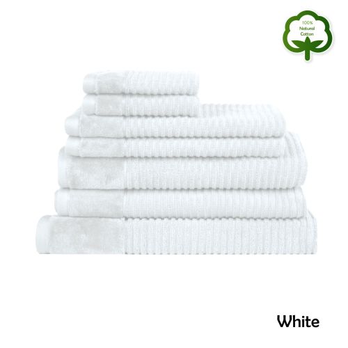 7 Piece Cotton Bath Towel Set by Royal Excellency