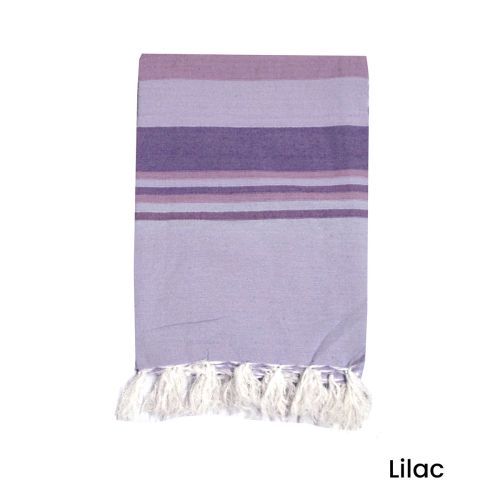 Rustica Cotton/Polyester Texture Striped Large Throw/Bed Runner 130 x 200 cm