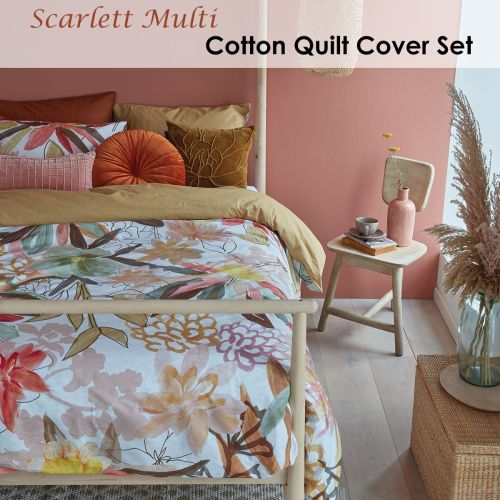 Scarlett Multi Cotton Quilt Cover Set by Bedding House