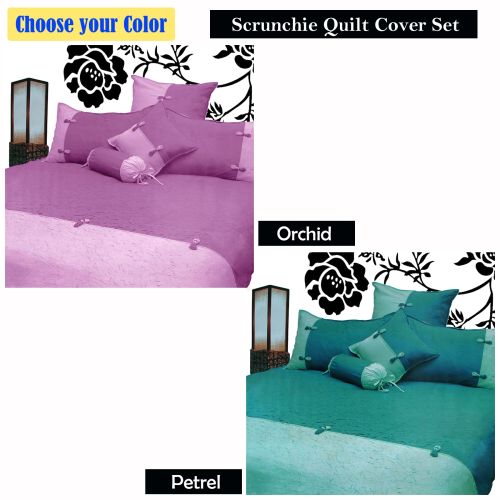 Scrunchie Orchid or Petrel Quilt Cover Set by Phase 2