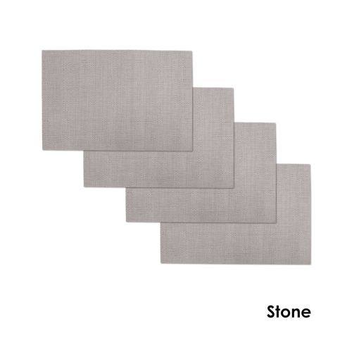Set of 4 Harold Textured PVC Table Placemats 45 x 30 cm by Choice