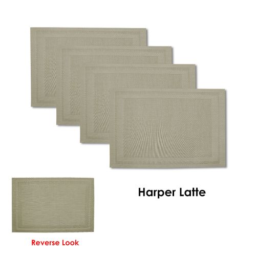 Set of 4 Reversible PVC Table Placemats 45 x 30 cm by Choice
