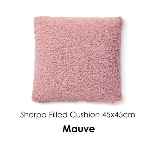 Sherpa Filled Square Cushion 45 x 45 cm by Bedding House