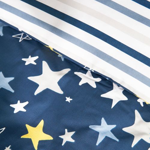 Starry Night Reversible Polyester Cotton Quilt Cover Set Double by Minikins