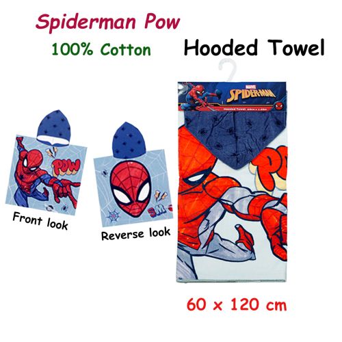 Spiderman Pow Cotton Hooded Licensed Towel 60 x 120 cm by Caprice
