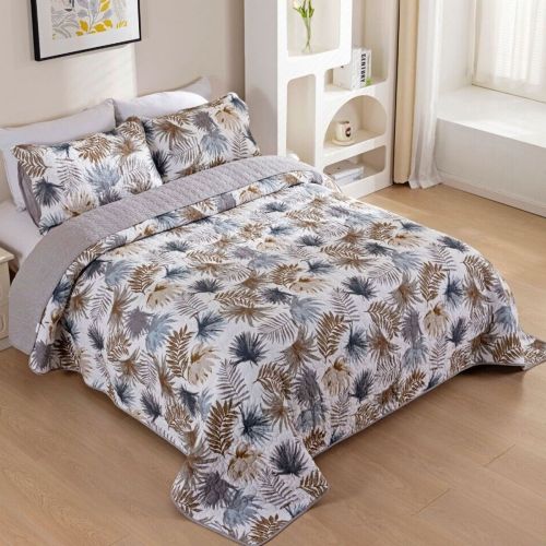 100% Cotton Lightly Quilted Coverlet Set Alexis Queen