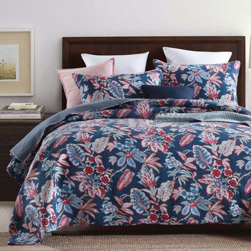 100% Cotton Lightly Quilted Coverlet Set Bornean Queen
