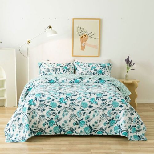 100% Cotton Lightly Quilted Coverlet Set Delta Queen