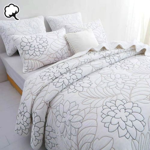 100% Cotton Lightly Quilted Coverlet Set Eliana