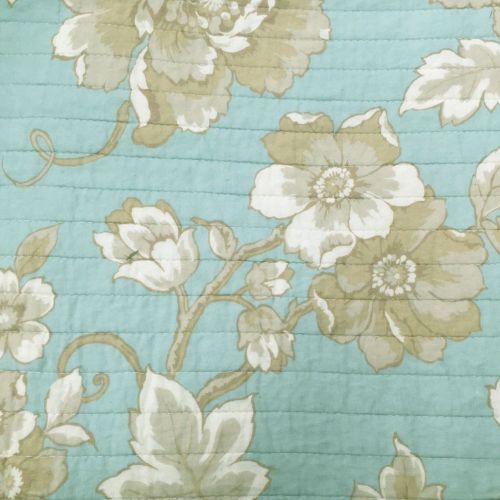 100% Cotton Lightly Quilted Coverlet Set Eliza Turquoise Queen