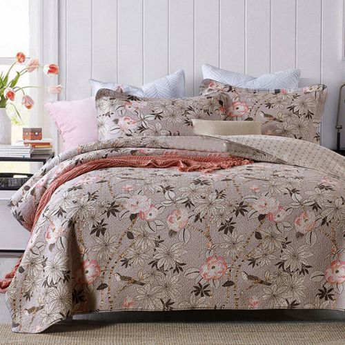 100% Cotton Lightly Quilted Coverlet Set Hannah Queen