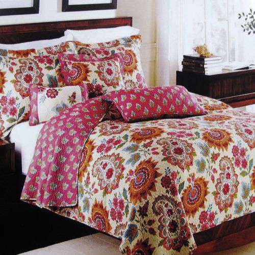 100% Cotton Lightly Quilted Coverlet Set Irvine Queen